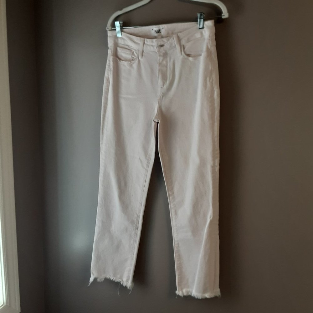 PAIGE Women's Hoxton Straight Ankle Blush Pink Jeans Size 29